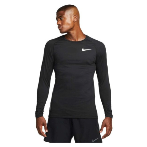 Nike PRO Pánské tréninkové tričko s dlouhým rukávem, černá, velikost