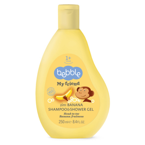 Dětský šampon a sprchový gel 2v1 banán Bebble 250 ml