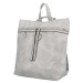 Praktický dámský koženkový batoh Skadi, šedá