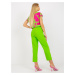 Světle zelené elegantní kalhoty --green Limetková
