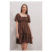 Bigdart 2351 Flare Poplin Dress - Brown