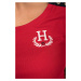Tommy Hilfiger dámské tričko červené se zlatými knoflíky
