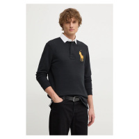 Polo tričko Polo Ralph Lauren černá barva, 710952240