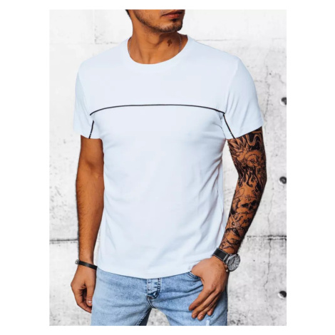 Buďchlap Zajímavé pánské tričko v bílé barvě