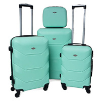 Rogal Zelená sada 4 luxusních skořepinových kufrů 