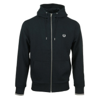 Fred Perry Hooded Zip through Sweatshirt Modrá