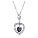 Linda's Jewelry Stříbrný náhrdelník Hadí Srdce Ag 925/1000 INH174