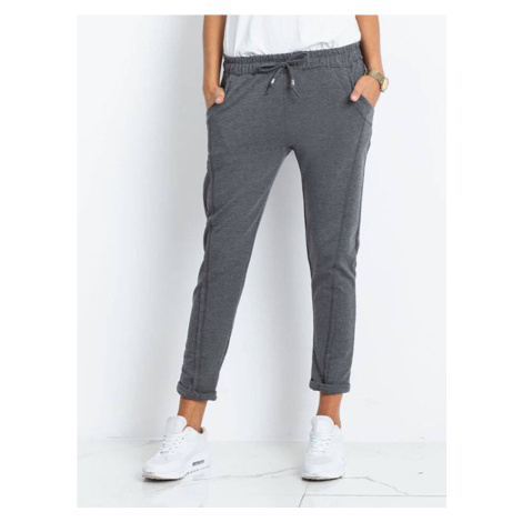 Tmavě šedé dámské látkové kalhoty typu chino (3589.07X) Factory Price
