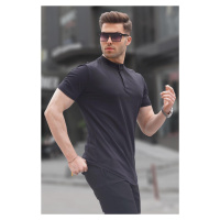 Madmext Black Polo Neck Basic Men's T-Shirt 6132