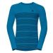 Odlo L/S CREW NECK GOD JUL PRINT Pánské funkční tričko, modrá, velikost