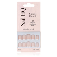 Nail HQ Square French umělé nehty 24 ks