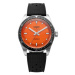 Vulcain Skindiver Nautique Orange - Black Carbon Leather Strap