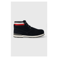 Semišové boty Tommy Hilfiger CORE HILFIGER SUEDE BOOT pánské, tmavomodrá barva, FM0FM04800