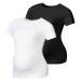 esmara® Dámské těhotenské triko, 2 kusy (černá/bílá)