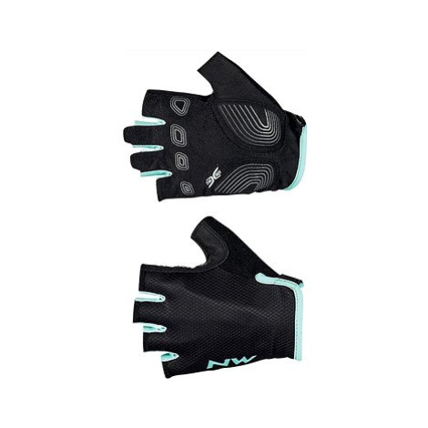 Northwave Active Woman Short Finger Glove Black/Light Blue S North Wave