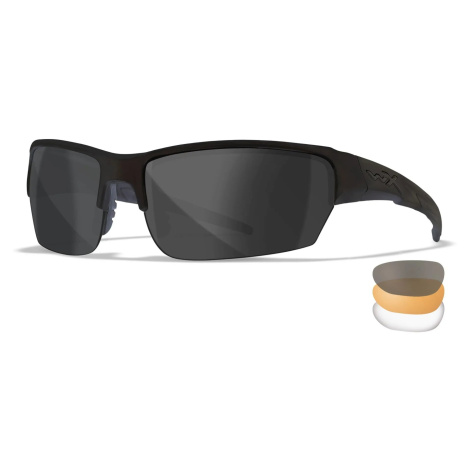 Střelecké brýle Wiley X® Saint, sada - černý rámeček, sada - čiré, kouřově šedé a oranžové Light