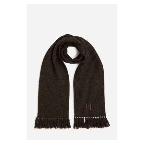 Šála karl lagerfeld k/monogram chunky scarf gp demitasse