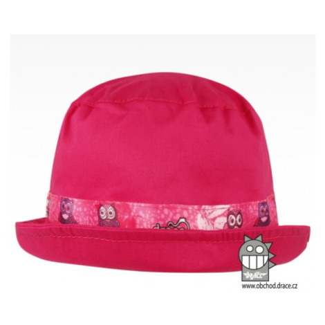 Bavlněný letní klobouk Dráče - Palermo 18, sytě růžová, sovičky Barva: Růžová
