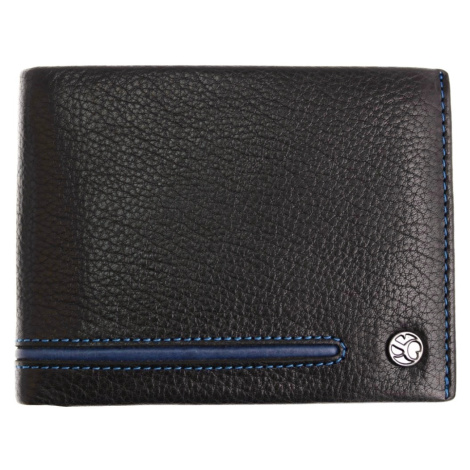 SEGALI Pánská kožená peněženka 27531152007 černá - modrá