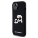 Liquid Silicone Double Heads Magsafe Zadní Kryt pro iPhone 15 Black Karl Lagerfeld