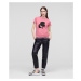 Tričko karl lagerfeld boucle karl profile t-shirt růžová