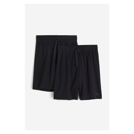 H & M - Sportovní šortky z materiálu DryMove™ 2 páry - černá H&M
