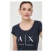 Bavlněné tričko Armani Exchange tmavomodrá barva, 8NYT70 YJ16Z NOS