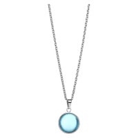 Bering Slušivý ocelový náhrdelník s modrým krystalem Artic Symphony 430-18-450