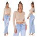 Sexy Koucla Crop Top with Cut Outs and long sleeves