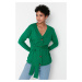 Trendyol Green Belted Knitwear Cardigan