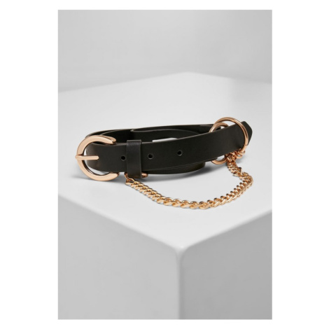 Synthetic Leather Belt With Chain Urban Classics