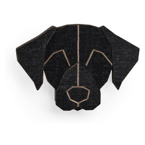Dřevěná brož ve tvaru psa Black Labrador Brooch BeWooden