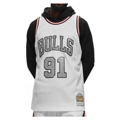 Mitchell & Ness NBA Cracked Cement Swingman Jersey Bulls 1997 Dennis Rodman TFSM5934-CBU97DRDWHI