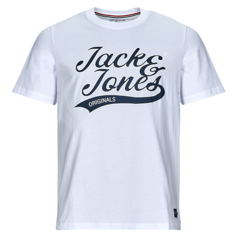 Jack & Jones JORTREVOR UPSCALE SS TEE CREW NECK Bílá