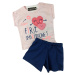 Dívčí set tričko a kraťasy Selfie růžová (Dětské oblečení)