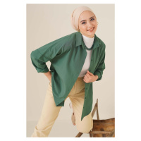 bigmerter 103901 Oversized Basic Hijab Shirt - Emeral