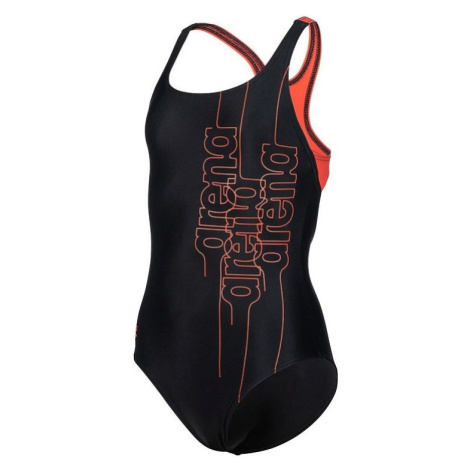 Arena girls swimsuit swim pro back graphic black/floreale