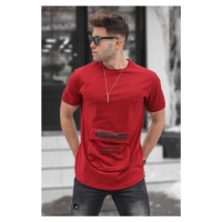 Madmext Printed Claret Red T-shirt 5359