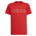 adidas LINEAR TEE Chlapecké tričko, červená, velikost