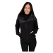 Dámská softshell bundomikina s kapucí na zip Barrsa Double Soft Script Black Dots/Black