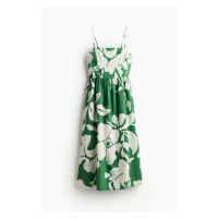 H & M - Midi šaty z lněné směsi - zelená