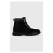 Semišové boty Calvin Klein Jeans Lug Mid Laceup Boot Hike pánské, černá barva