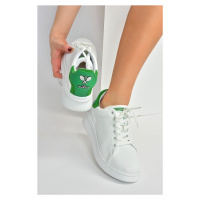 Fox Shoes White-Green Women's Casual Sneakers
