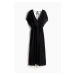 H & M - Oversized bavlněné šaty - černá