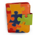 Dámská barevná kožená peněženka s motivem puzzle Kenzie Arwel