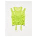 Dilvin 20216 Gathered Tulle Top-lime