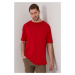 Tričko Wrangler červená barva, hladké