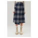 Sukně woolrich check wool skirt modrá