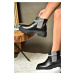 Fox Shoes R726418209 Women's Boots with Black Stones and Thick Soles