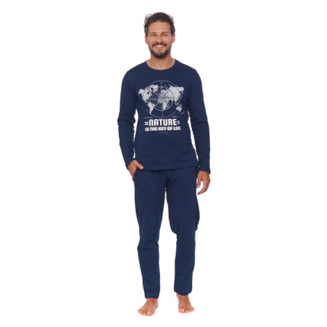 Pánské pyžamo Kompas modré dn-nightwear